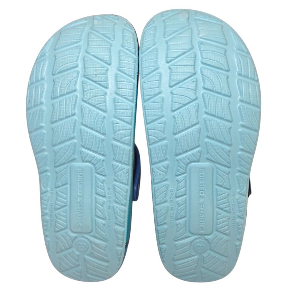 Rugged Shark Clog Sandals Discovery Shark Week Swivel Strap Mens Sizes 8-13 Blue - Picture 8 of 9